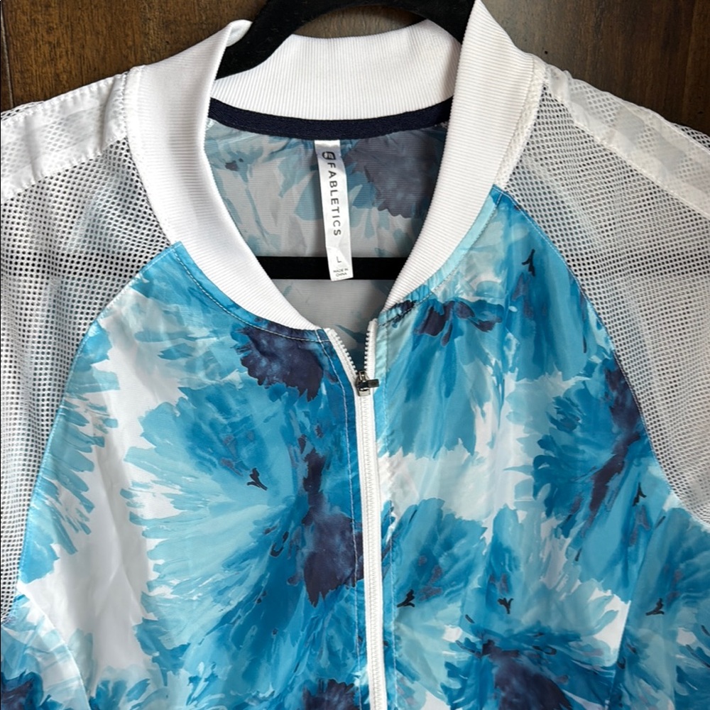 Fabletics Blue and White Floral Jacket